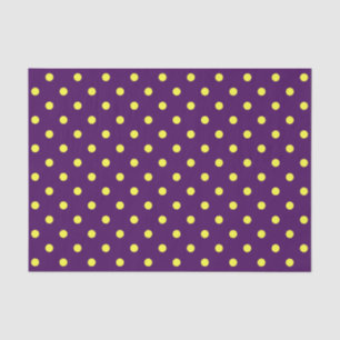 Mittlere Lila und gelbe Polka-Punkte Seidenpapier