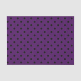 Mittlere Lila und schwarze Polka-Punkte Seidenpapier