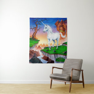 Mittlere magische Fantasy-Einhorntapestes Wandteppich