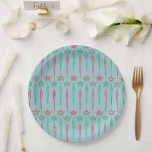 Mittlere Mod Icicles 9" Papierplatte Pappteller