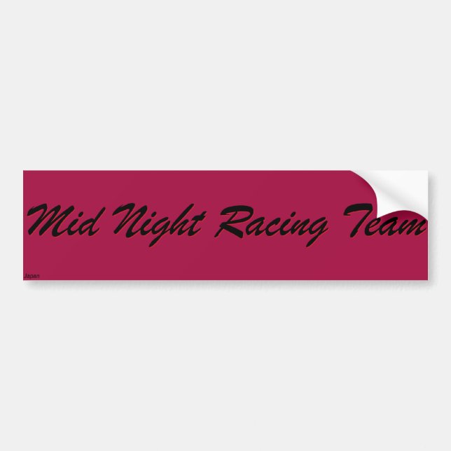 Mittlere Nachtlaufendes Team Autoaufkleber (Vorne)