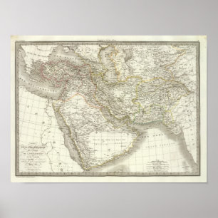 Mittlere Osten-Atlas-Karte 2 Poster