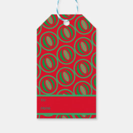 Mittlere rot/grüne Geschenktasche Geschenkanhänger