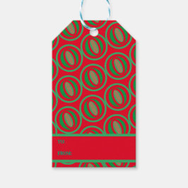 Mittlere rot/grüne Geschenktasche Geschenkanhänger