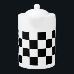Mittlere Schach-Teekanne<br><div class="desc">Schwarzweiss-Würfel</div>