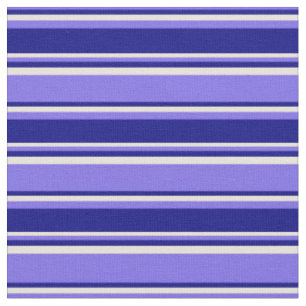 Mittlere Schiefer Blau, Blau und Beige farbige Lin Stoff