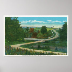Mittlere Schlucht-Ansicht von Saratoga Poster