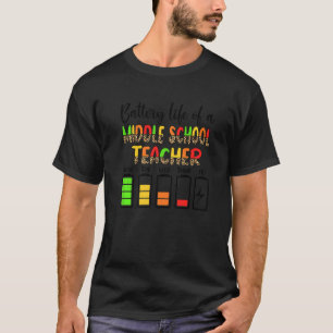 Mittlere Schule Lehrer Akkuleben Mittelschule T T-Shirt
