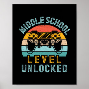 Mittlere Schulstufe freigeschaltetes Videospiel Ck Poster