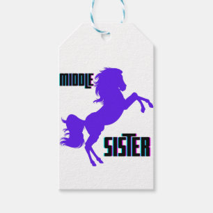 Mittlere Schwester Lila Pony Rearing Geschenkanhänger
