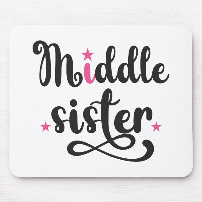 Mittlere Schwester, Niedliche Sterne Mousepad (Vorne)
