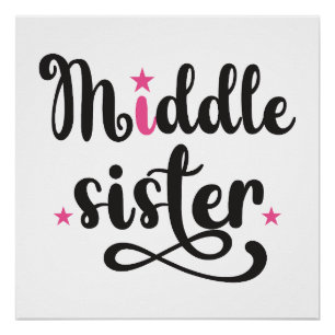Mittlere Schwester, Niedliche Sterne Poster