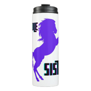 Mittlere Schwester Violettes Pony Zucht Thermosbecher
