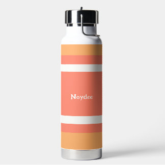 Mittlere Streifen horizontale Linien Rot Orange We Trinkflasche
