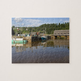 Mittlere Tide an der Bay of Fundy bei St. Martins,