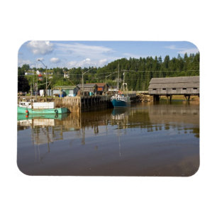Mittlere Tide an der Bay of Fundy bei St. Martins, Magnet