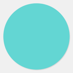 Mittlere türkisfarbene Farbe Runder Aufkleber