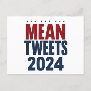 Mittlere Tweets 2024 Lustige Wahl Trump Postkarte