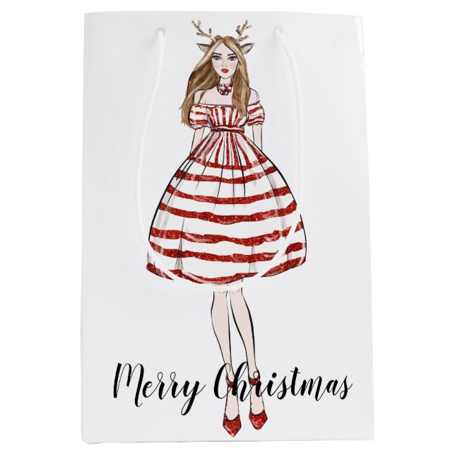 Mittlere Weihnachtsgeschenktasche Geschenktüte (Vorderseite)