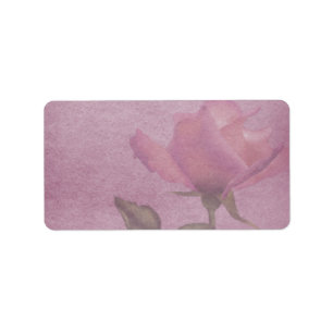 Mittlerer horizontaler rosa adressaufkleber