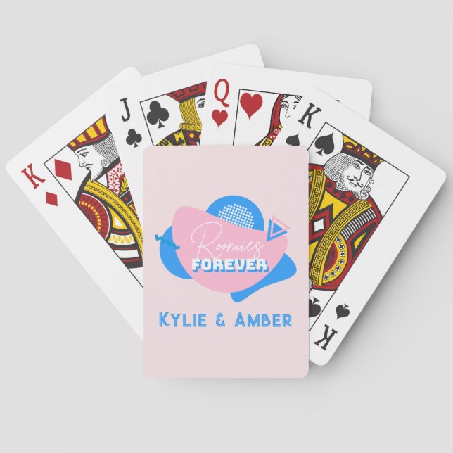 Mittlerer Individuelle Name "Roomies Forever" Retr Spielkarten (Rückseite)