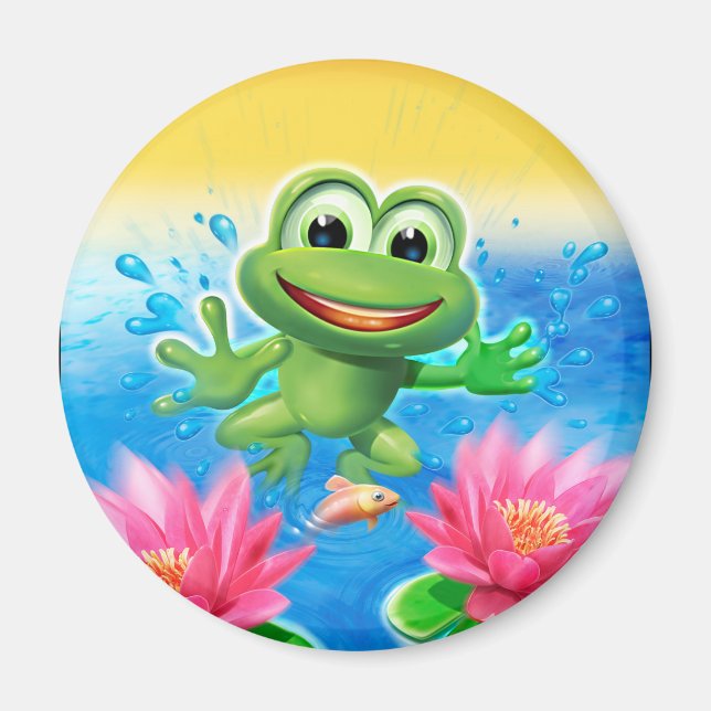 Mittlerer Kühlschrankmagnet-Leaping-Froschdesign Magnet (Vorne)