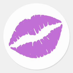 Mittlerer Orchideen-Lippenstift-Druck Runder Aufkleber