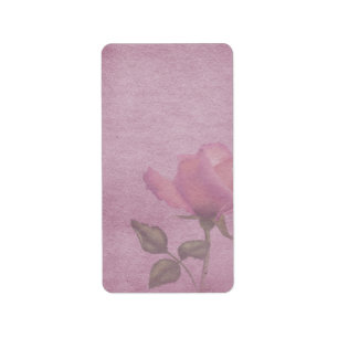Mittlerer rosa Rosen-Apotheker-Aufkleber Adressaufkleber