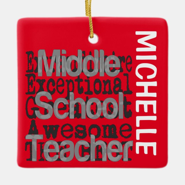 Mittlerer Schullehrer Sonderbeauftragter CUSTOM Keramikornament (Vorderseite)