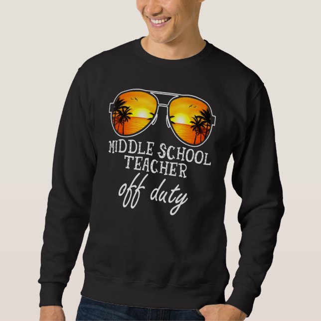 Mittlerer Schullehrer - Sonnenbrille gestern Abend Sweatshirt (Vorderseite)