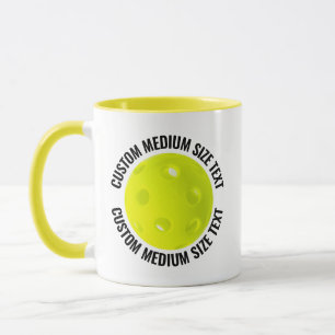 Mittlerer Text GELB Combo 11oz Individuelles Pickl Tasse