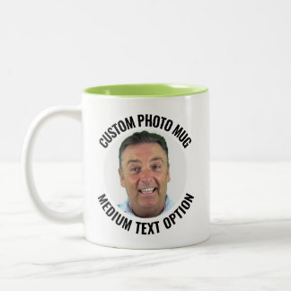 Mittlerer Text LIME G Zweifarbig Personalisierte F Zweifarbige Tasse