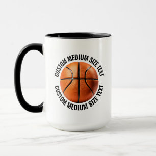 Mittlerer Text SCHWARZ Combo 15oz Individueller Ba Tasse
