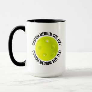 Mittlerer Text SCHWARZ Combo 15oz Individuelles Pi Tasse
