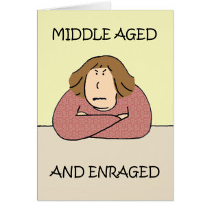 Mittlerer und wütender Lady Cartoon Spaß