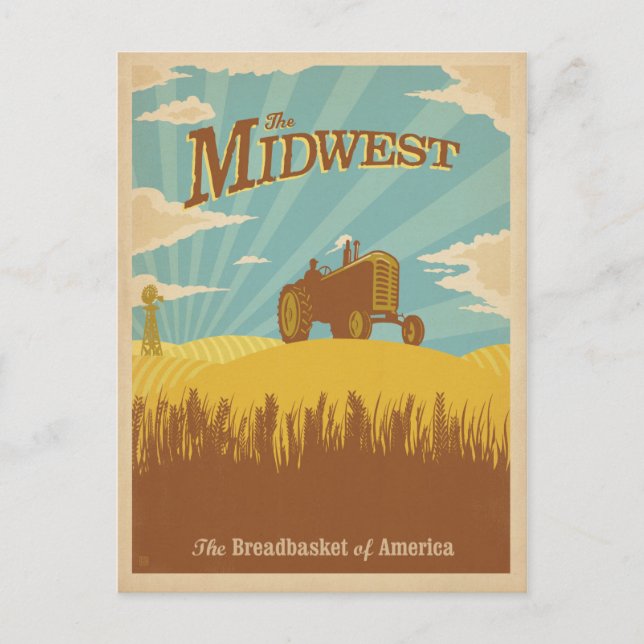 Mittlerer Westen | Der Korb Amerikas Postkarte (Vorderseite)