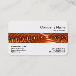 Mittleres Band - Konzentrische Ringe - Orange Chro Visitenkarte