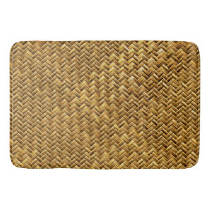 Mittleres Brown natürliches Baskeweave Badematte