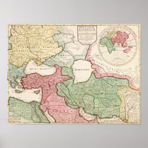 Mittleres EastPanoramic MapMiddle Ost Poster