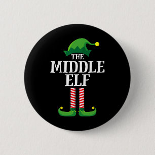 Mittleres Elf Shirt Matching Family Fun Sibling Gr Button
