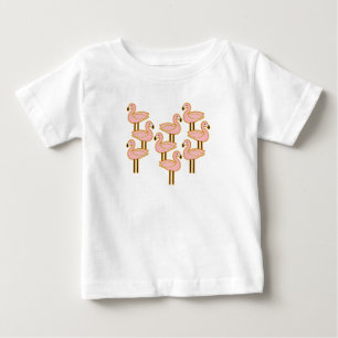 Mittleres Jahrhundert Flamingo Baby T-shirt
