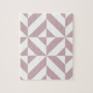 Mittleres Mauve Geometric Deko Cube Muster