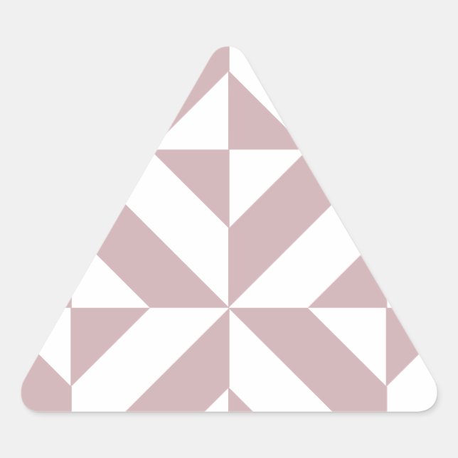Mittleres Mauve Geometric Deko Cube Muster Dreieckiger Aufkleber (Vorderseite)