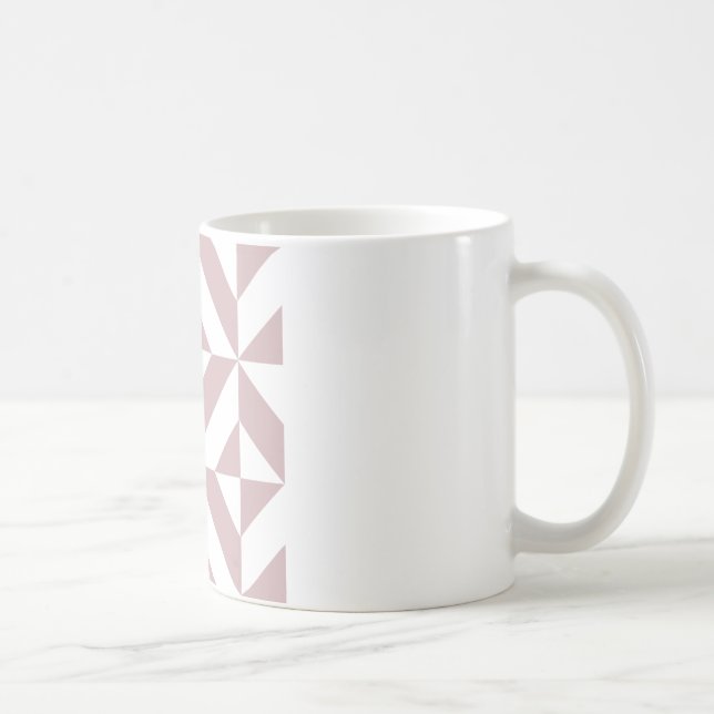 Mittleres Mauve Geometric Deko Cube Muster Kaffeetasse (Rechts)