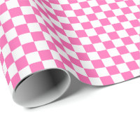 Mittleres rosa und weißes Karo-Verpackungs-Papier
