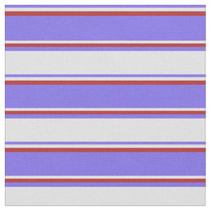 Mittleres Schiefer Blau, Lavendel und rotes Muster Stoff