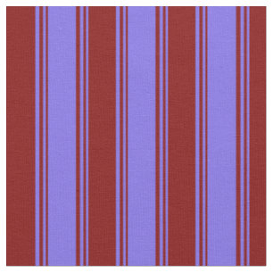Mittleres Schiefer Blau & Maroon Streifen/Linienmu Stoff