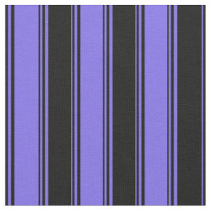 Mittleres Schiefer Blau und Schwarze Streifen/Lini Stoff