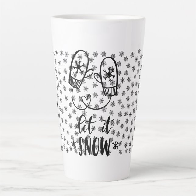 Mittons Schneeflocke, damit es Latte Tasse schneid (Vorderseite)