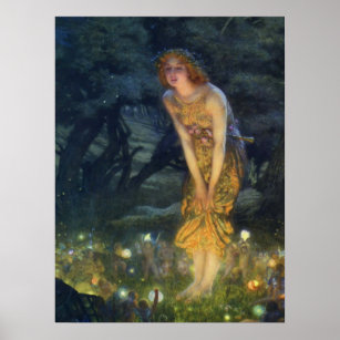 Mittsommer Abend Pre-Raphaelite Art Print Poster